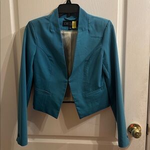 Love Culture Teal Blue Blazer with Shoulder Pads